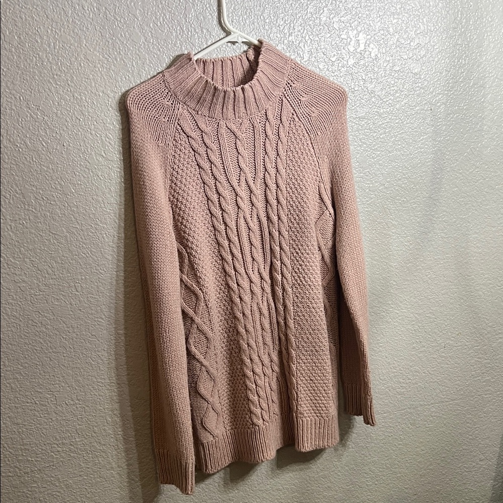 Isabel Maternity by Ingrid & Isabel Blush Cable Knit Sweater